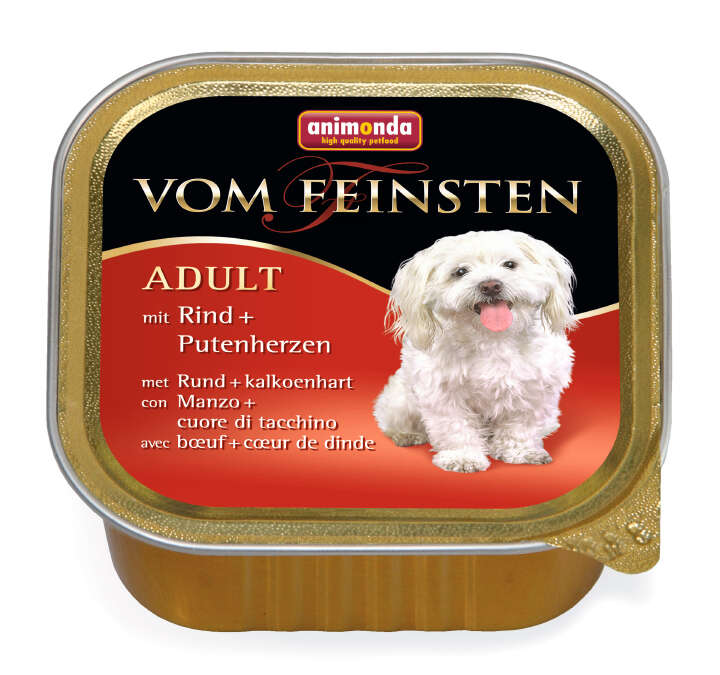 animonda Hunde-Nassfutter Adult Rind + Putenherzen